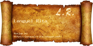 Lengyel Rita névjegykártya